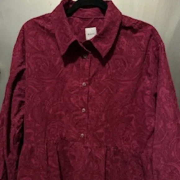 The Bettina Tiered Shirt Dress by Maeve: Mini Paisley Corduroy Edition